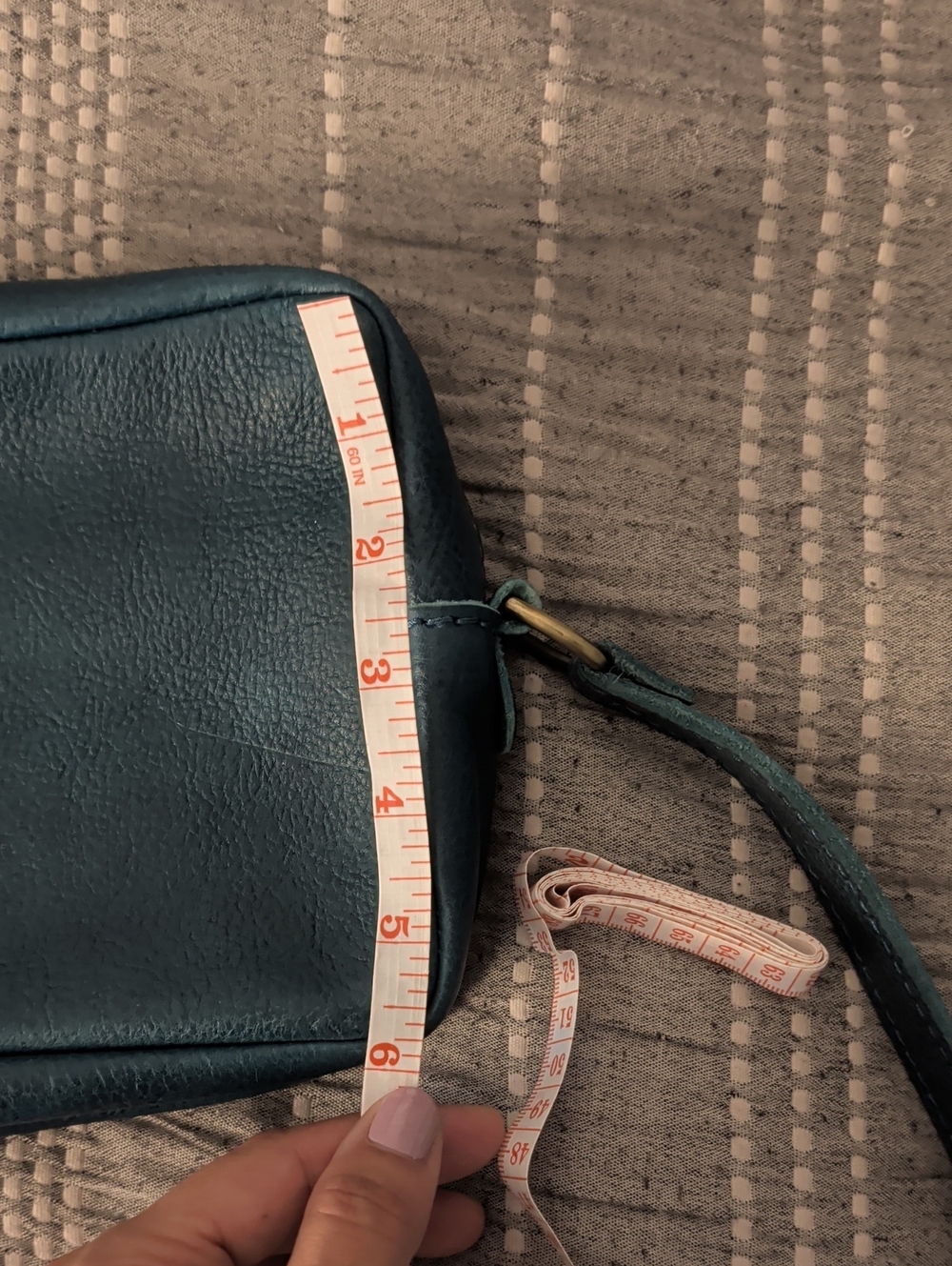 NWOT Portland Leather Large Camera Bag - OG Lagoon - Picture 5 of 6